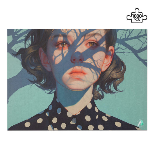 surreal abstract portrait female model jigsaw puzzle