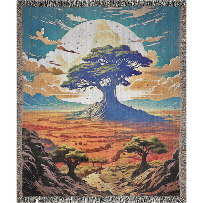 Ancient Sentinel 🌳✨ | Woven Blanket