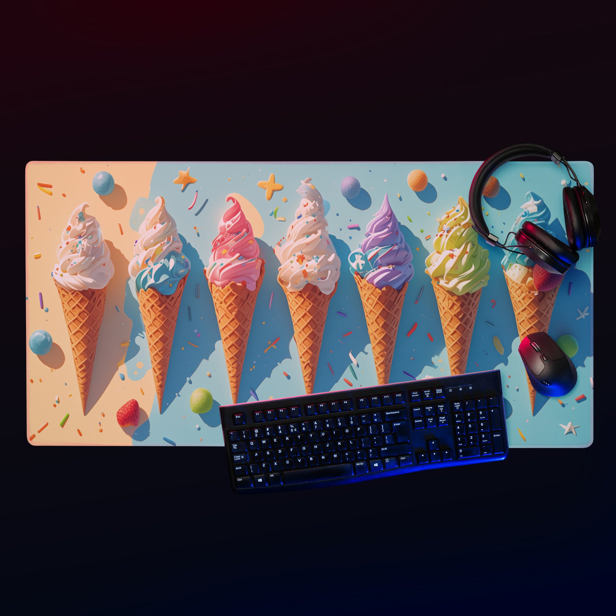 Summer Swirls I | Gaming Mouse Pad