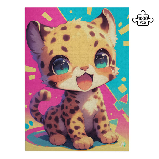 cute baby safari animal cheetah jigsaw puzzle