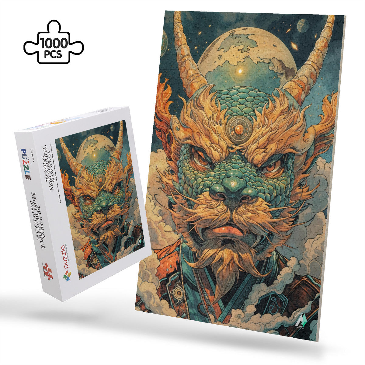 fantasy dragon cosmic world guardian jigsaw puzzle