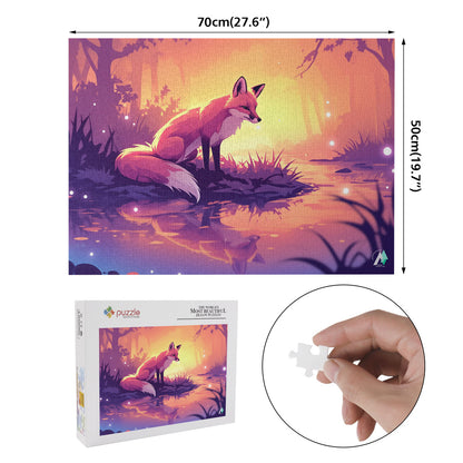 fox animal forest autumn fall jigsaw puzzle