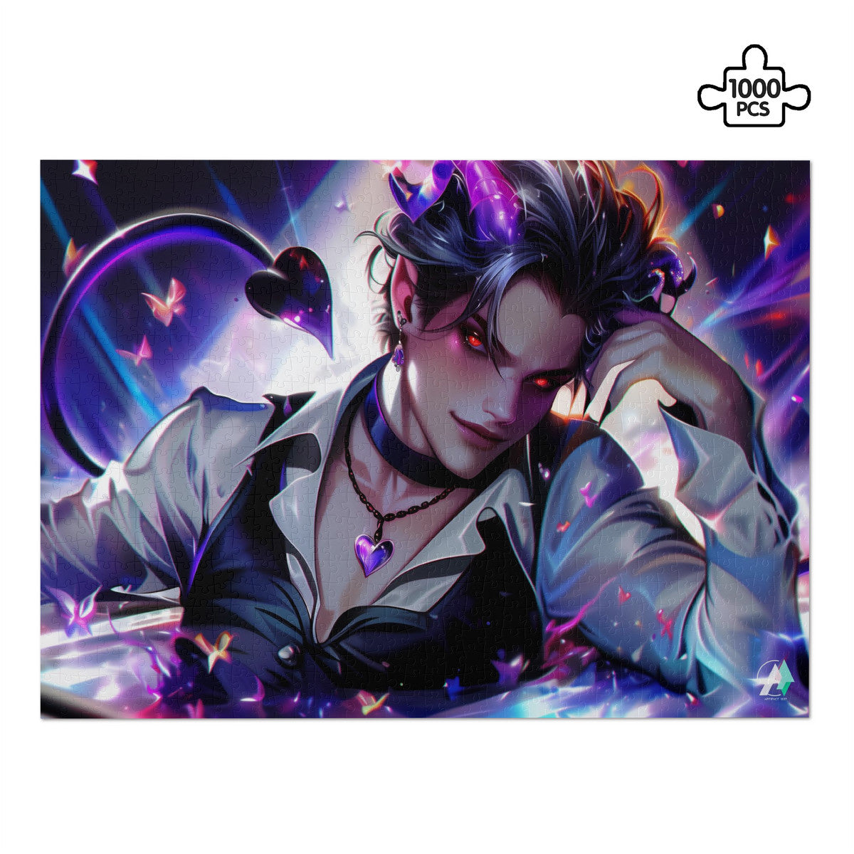 sexy demon heart male model jigsaw puzzle