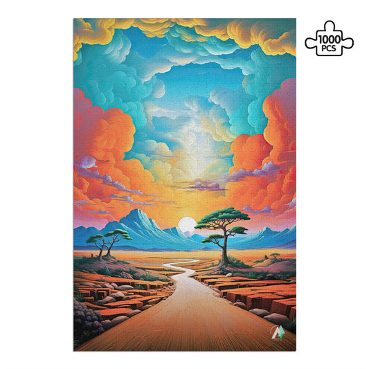 surreal desert landscape sunset sunrise jigsaw puzzle