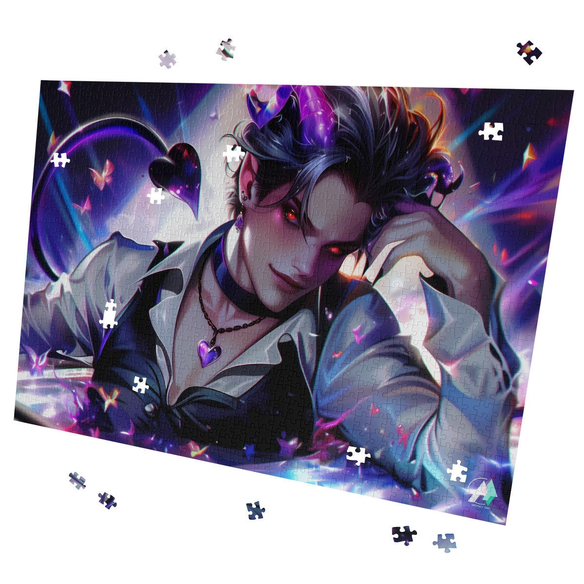 sexy demon heart male model jigsaw puzzle