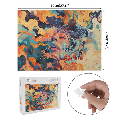 surreal girl dream trance pastel jigsaw puzzle