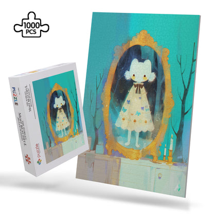 fantasy spooky creepy doll house pastels jigsaw puzzle