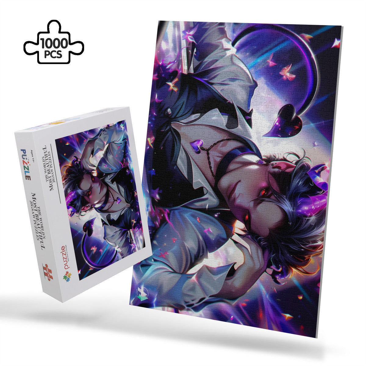 sexy demon heart male model jigsaw puzzle