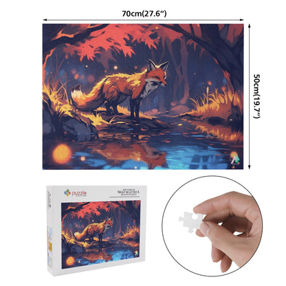 fox animal forest autumn fall jigsaw puzzle