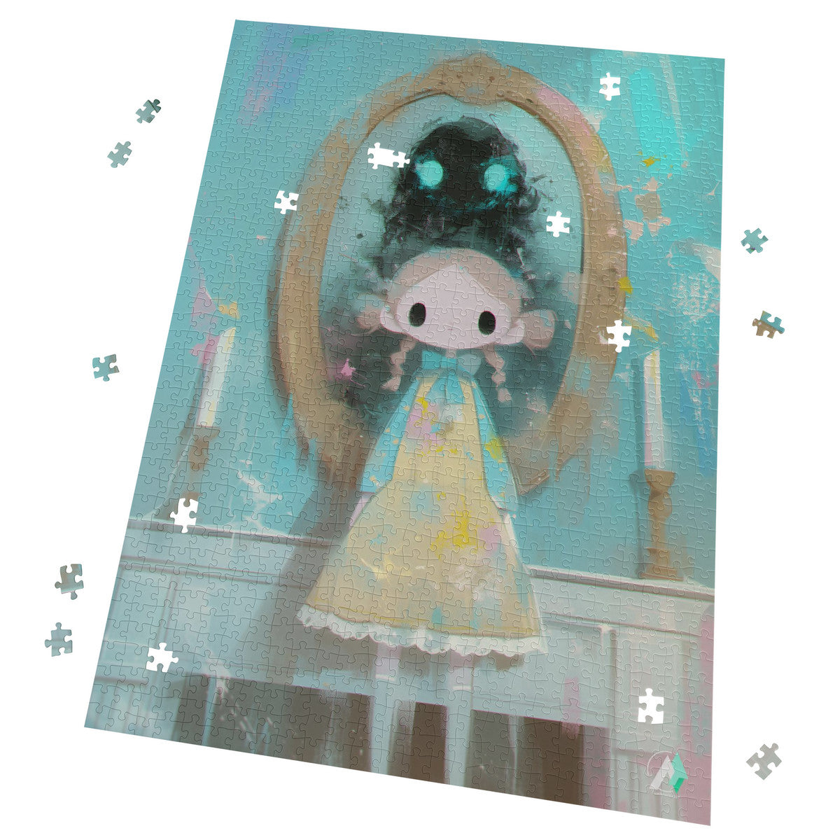 fantasy spooky creepy doll house pastels jigsaw puzzle