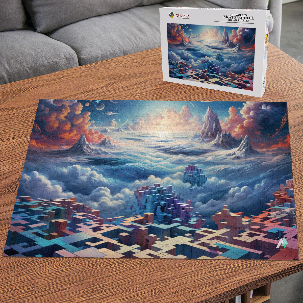 fantasy dream world mountain peaks jigsaw puzzle