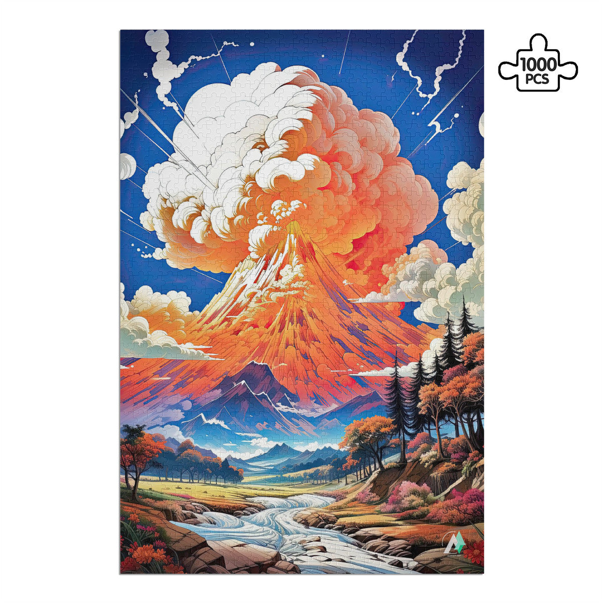 exploding volcano landscape jigsaw puzzle