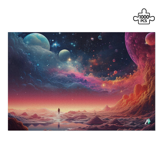 cosmic space planets sci-fi landscape jigsaw puzzle