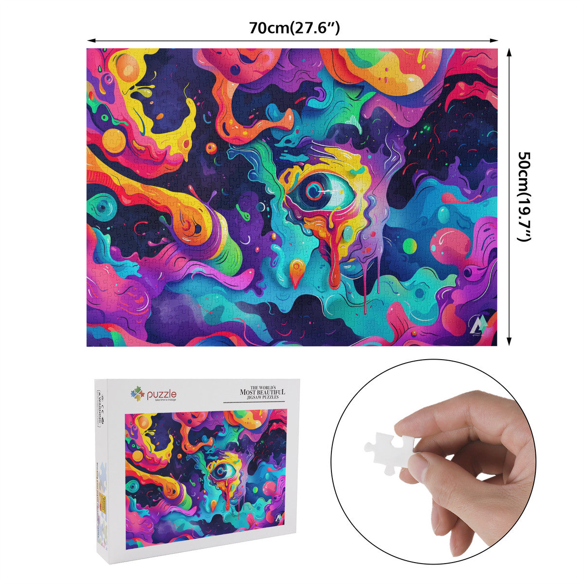 surreal dream trance gazing eye jigsaw puzzle