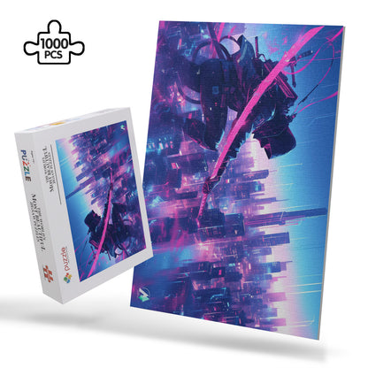 sci-fi city neon nijna shinobi jigsaw puzzle