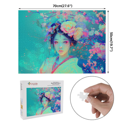 beautiful japanese geisha model jigsaw puzzle