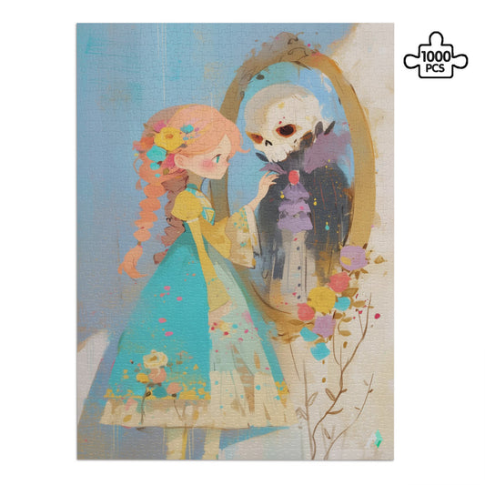 fantasy spooky creepy doll house pastels jigsaw puzzle